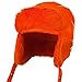 Broner Mens Vinyl Trooper Aviator Cap Hat (Orange, L)
