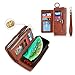 Petocase Compatible iPhone XS Max Wallet Case, Multi-Functional PU Leather Zip Wristlets Clutch Detachable Magnetic 13 Card Slots 4 Cash Purse Protection Back Cover for Apple iPhone 10S Max 6.5