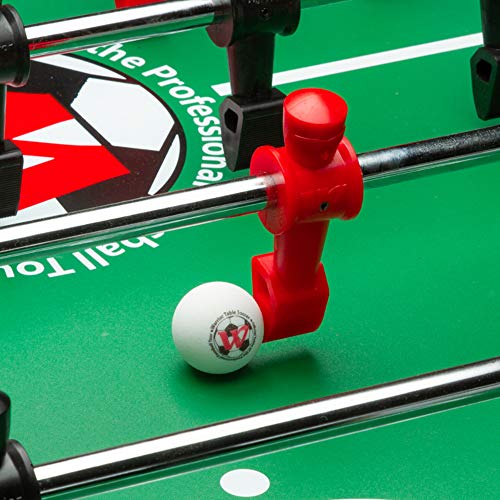 Warrior Table Soccer Foosball Table Replacement Foosballs - Official Tournament Game Ball- Tabletop Soccer Balls (4, White)