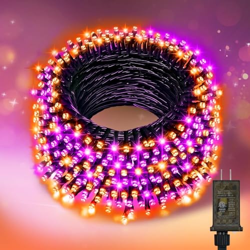 Halloween String Lights Purple Orange 400FT