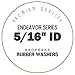 (100) Neoprene Washers | 3/4 X 5/16 X 1/16 Inch | Rubber Washers | 5/16 ID