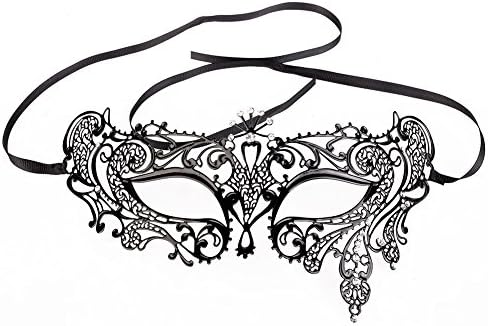 Diamante Rhinestone Luxury Venetian Style Metal Filigree Masquerade Mask Prom Ball Dress Sexy Mask For Halloween Mardi Gras Party (fashion)