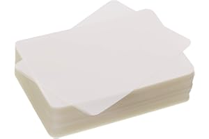 ONLYKXY 150 Pieces White 2.5x3.7 Inches Transparent Universal Thermal Laminating Sheets Pouches Premium Films for Laminator M