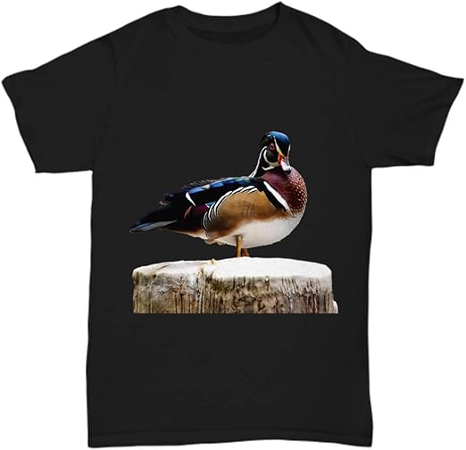 Wood Duck Tshirt Shirt Tee Black 1 Unisex Tee Clothing