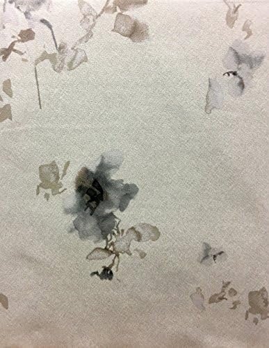 Calvin Klein Watercolor Blooms Charcoal Tablecloth, 70" Round | 100% Cotton
