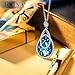 J.NINA Sapphire Alpine Lakes Pendant Necklace for Mothers Day Jewelry with Crystals Anniversary Birthday Gift for Girlfriend Wife Daughter Mother Sister Niece