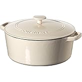 Cuisinart Chef's Classic Enameled Cast Iron Round Covered Casserole (Cream, 7- Quart)