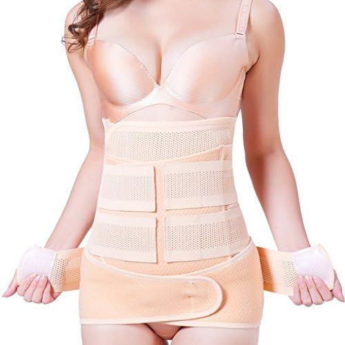 3 in 1 Postpartum Support Postpartum Abdomen with Pelvis Belt Gastric Belt Combined Breathable Recovery Belly Waist Belt Shaper for Women and Maternity