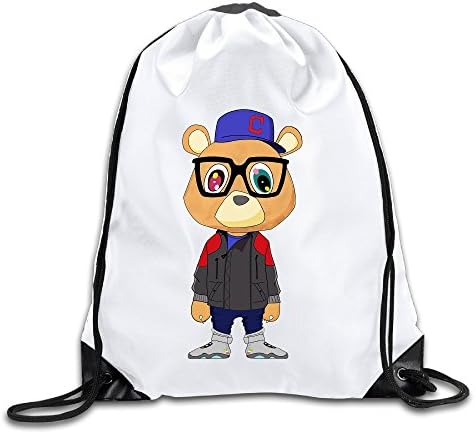Adhra Lucky Kanye West Bear Drawstring Backpacks Sack Bag/Bags