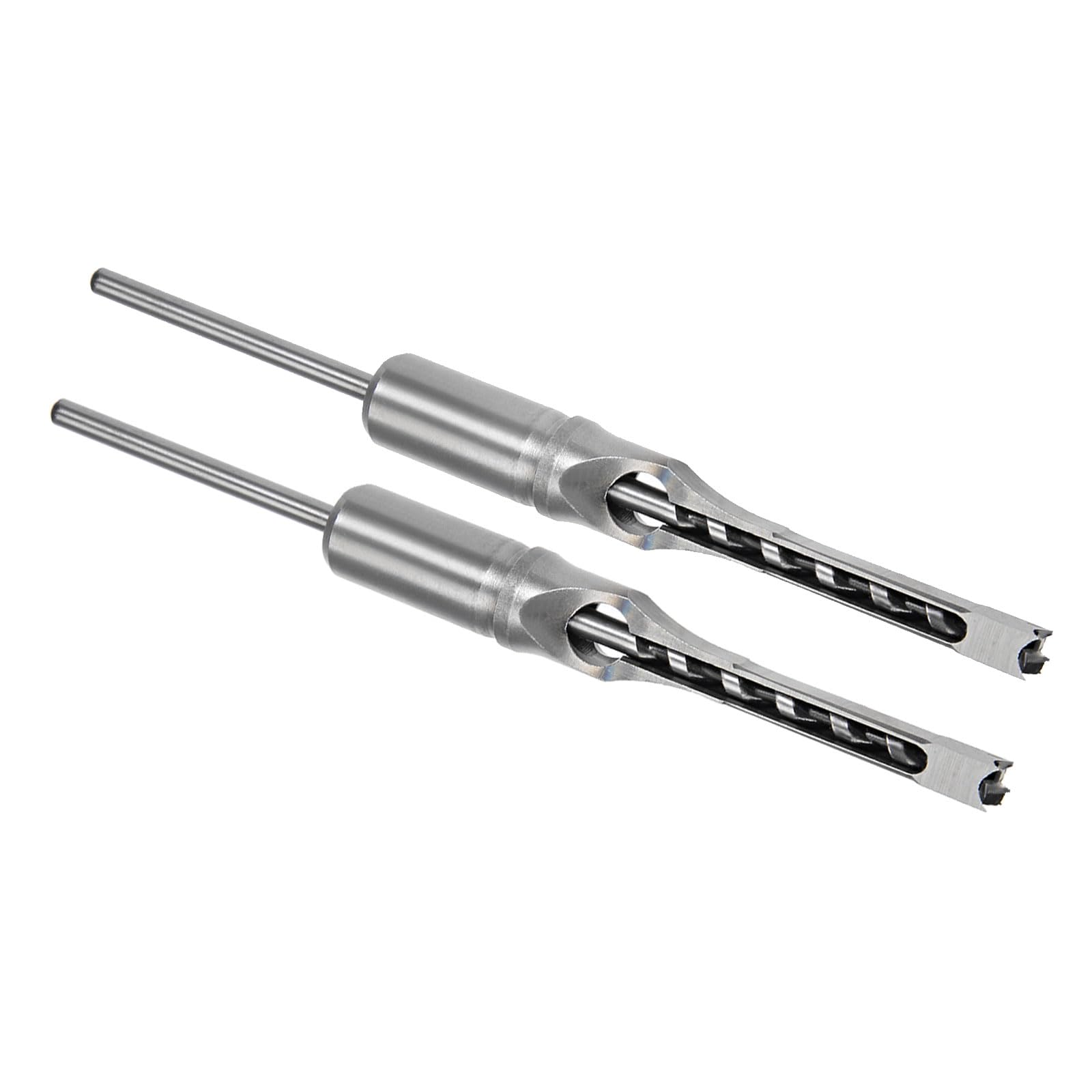 CoCud Square Hole Drill Bit, 5/16" High Carbon Steel Square Eye Hollow Chisel Auger with Case - (Applications: for Woodworking Drilling & Repairing), 2-Pieces