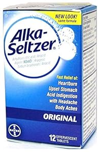 Image of Alka-Seltzer Original Effervescent Tablets with Aspirin, 12-Count (Pack of 3)