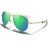 MERRY'S Classic Aviator Military Polarized Sunglasses for Men or Women S8562