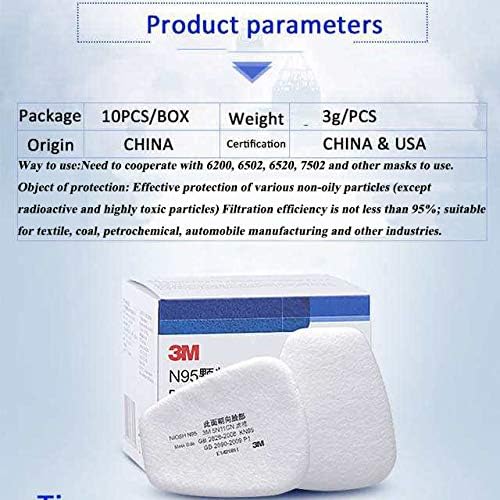 5N11 Anti-Particles Industry Dust-Proof Safety Respirator Part Filter Cotton Face Guard Pads，Mouth Cover(10PCS)