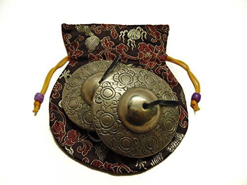 Sacred Lotus Tingsha Cymbals 2.75 inch F Note