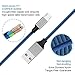 ONSON Android Charger Cable,3Pack 6FT Extra Long Nylon Braided High Speed 2.0 USB to Micro USB Charging Cord Fast Charger Cable for Samsung Galaxy S7/S6 Edge,Note 5/4,HTC,LG,Nexus (3Pack 6FT Blue)