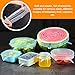 AnNido Reusable Silicone Stretch Lids, 12 Pack to Keeping Food Fresh, Durable and Expandable to Fit Various Sizes for Bowl Covers, Cups, Canned, Pots and Pans in Dishwasher, Microwave and Freezer
