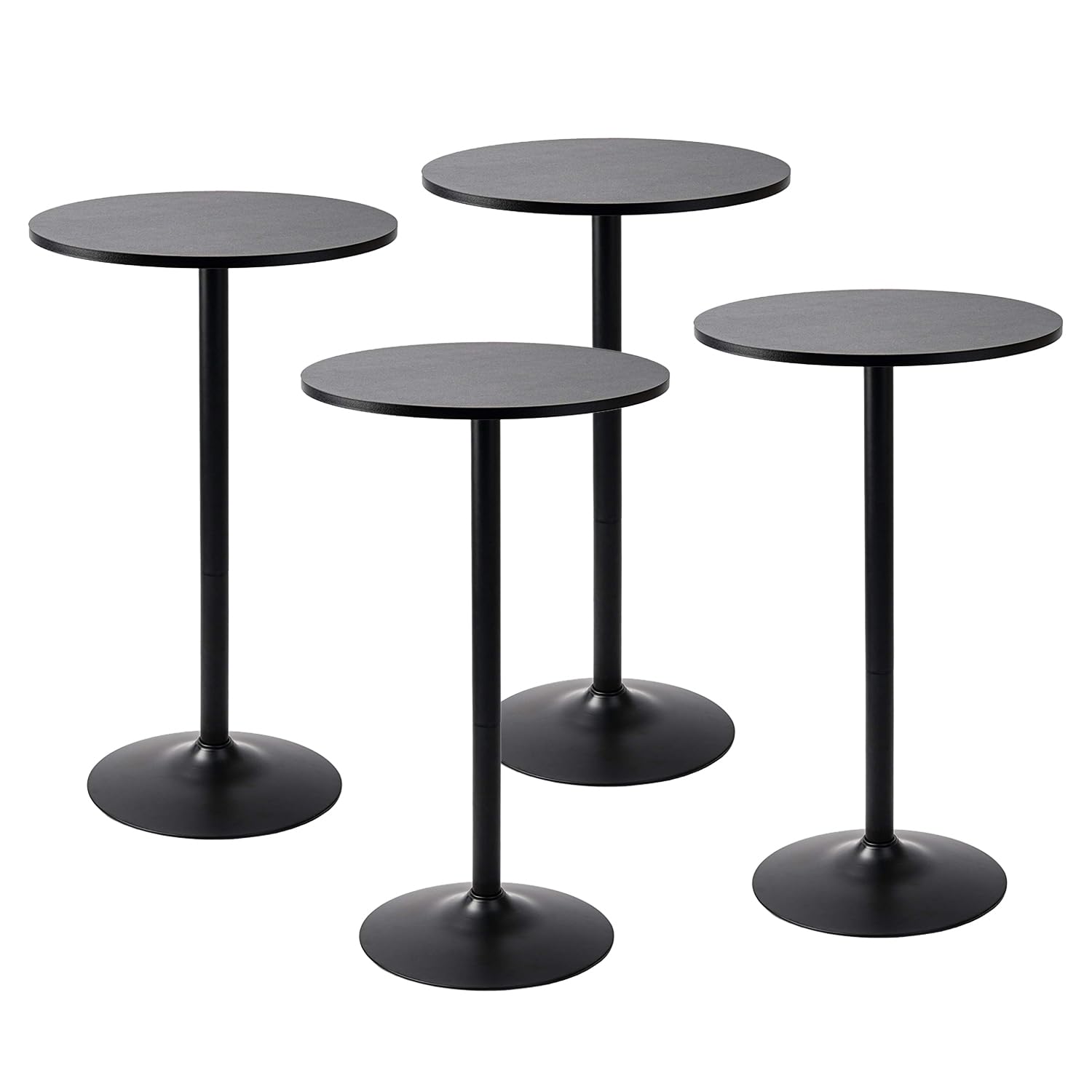 Photo 1 of ***STOCK PHOTO FOR REFERENCE ONLY ***Pearington Round Bar Height Pub Table, Black, 4pk