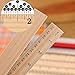 12 Pack Wooden Rulers Student Measuring rulers 2 Scale for School/Office/Wood Ruler(12Inch and 30CM)