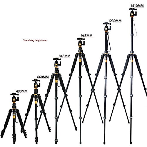 PhotoTrust Professional Portable Aluminium Tripod, Monopod & Ball Head 10 lb Load Capacity Compatible with Canon, Nikon, Pentax, Sony DSLR Camera