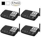Hosmart 1500FT LONG RANGE 7-Channel Digital FM Wireless Intercom System for Home and Office(4 Stations Black)