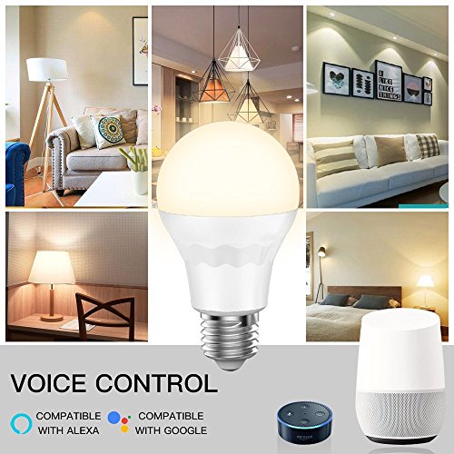 MagicLight WiFi Smart Light Bulb, Soft White (2700K), 60w Equivalent Dimmable Sunrise A19 Smart Light Bulb, No Hub Required, Compatible with Alexa & Google Home Assistant