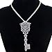 Vintage Victorian Filigree Skeleton Key Watch Clock Gear Cog Steampunk Chain Pendant Necklace