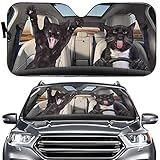 JUMU Black Cat Car Driving Sun Shade,Family Funny