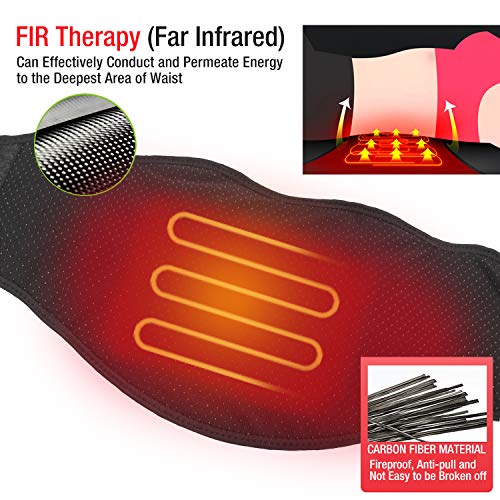 ARRIS Heating Massage Back Wrap Portable Heated Waist Belt with