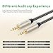 Ugreen 3.5mm Male to Male Auxiliary Aux Stereo Professional HiFi Cable with Silver-Plating Copper Core, Gold Plated, Nylon Braid, Tangle-Free for for Audiophile/Musical lovers Silver, 5m 15ft