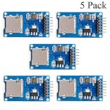 HiLetgo 5pcs Micro SD TF Card Adater Reader Module 6Pin SPI Interface Driver Module with chip Level Conversion for Arduino UNO R3 MEGA 2560 Due