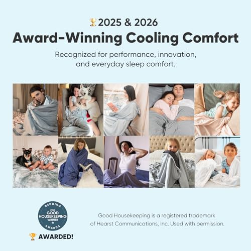 Elegear Revolutionary Cooling Comforter Twin Absorbs Body Heat to Keep Cool, Cooling Blanket for Hot Sleepers Japanese Arc-Chill 3.0 Cool Tech Fabric Summer Comforter Hypo-Allergenic Cool Quilt - Gray