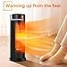 Space Heater - TRUSTECH Tower Heater 1500W 70° Oscillation with Remote Control, Overheating & Tip-Over Protection, Adjustable Thermostat, 12H Timer Portable Ceramic Space heater for Office, Indoor Use