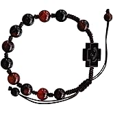 Sine Cera Agate & Jujube Wood Adjustable 8mm Rosary Bracelet