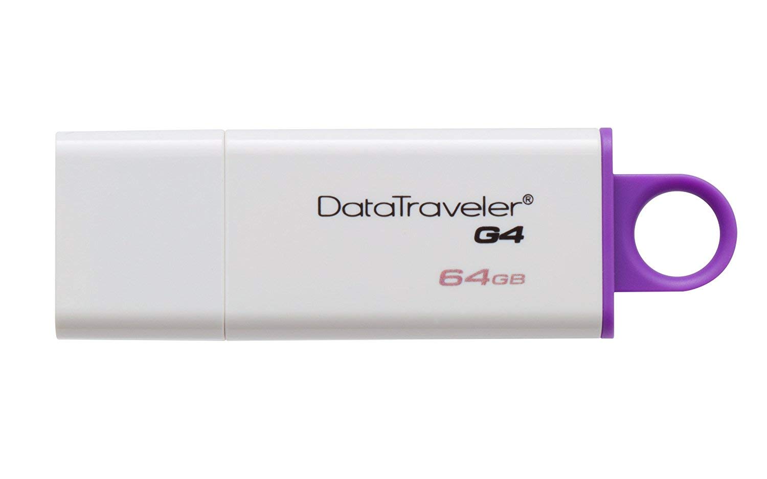 Kingston DataTraveler G4 - DTIG4/64GB USB 3.1 Gen 1/USB 3.0 G4 Flash Drive, 64 GB, Purple/ White