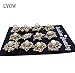 L'VOW 12px Pearl Brooches Mixed Designs Silver or Gold Colors Brooch Pins Wedding Corsage Bride Bouquet Kit (X- Gold)