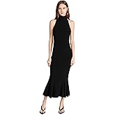 Norma Kamali Women's Halter Turtle Fishtail Dress