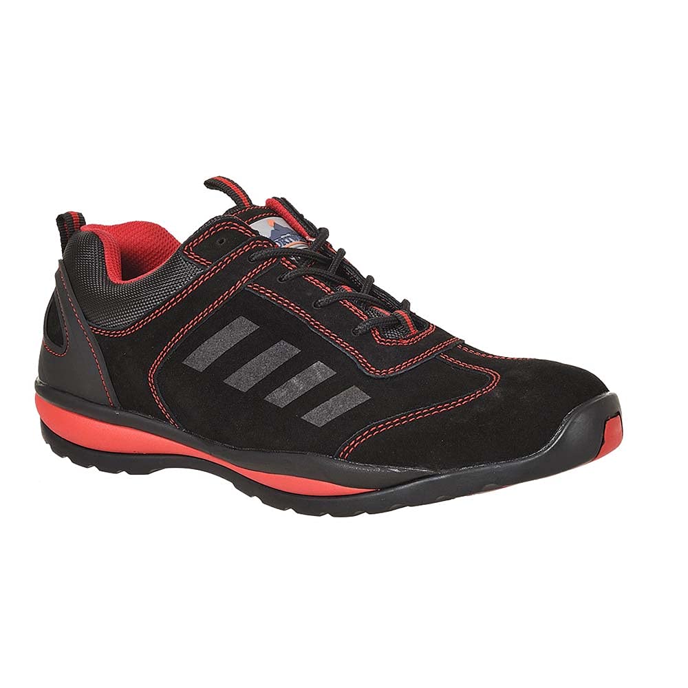 Portwest Men's Fw34bkr41 Lusun Safety Trainer, Black Red, 10 UK