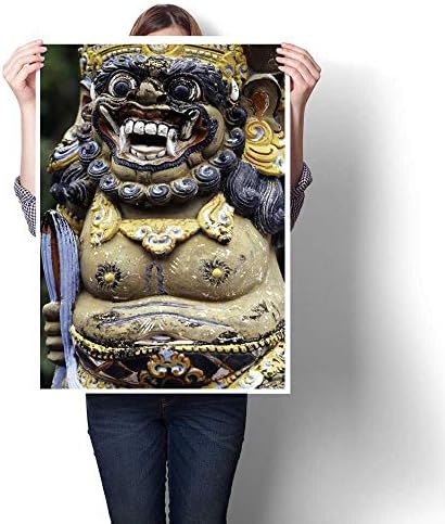 Anniutwo Painting postIndonesia Bali Nusa Lembongan Guardian Figure at Temple Walls Decoration16 x32