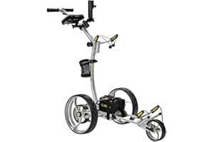 BAT-CADDY ELECTRIC GOLF CADDY BATCADDY X8R Battery Powered Golf Push Cart with Remote, Dual Motor, 9-Speeds and Reverse, Cruise Control, Anti-Tip Wheels, and Downhill Control