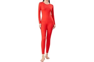 Thermal Underwear Womens Long Johns Winter Warm Fleece Lined Base Layer Set Cold Weather Top and Bottom