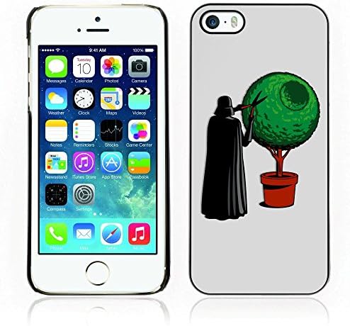 CASETOPIA / Dart Vader Death Star Bonsai / Apple Iphone 5 / 5S / Black Hard Back Case Cover Shell Armor Protection