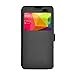 KuGi BLU Advance 5.0 case - BW Style Ultra-Thin PU Leather Case for BLU Advance 5.0 Smartphone. (Black)