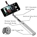 MIPOW Bluetooth Selfie Stick, Extendable Monopod with Built-in Wireless Remote Shutter & Anti-loss Alarm, 75-Hour Long Battery Life for iPhone Xs/X/8, Galaxy S9/S8/Note/Edge