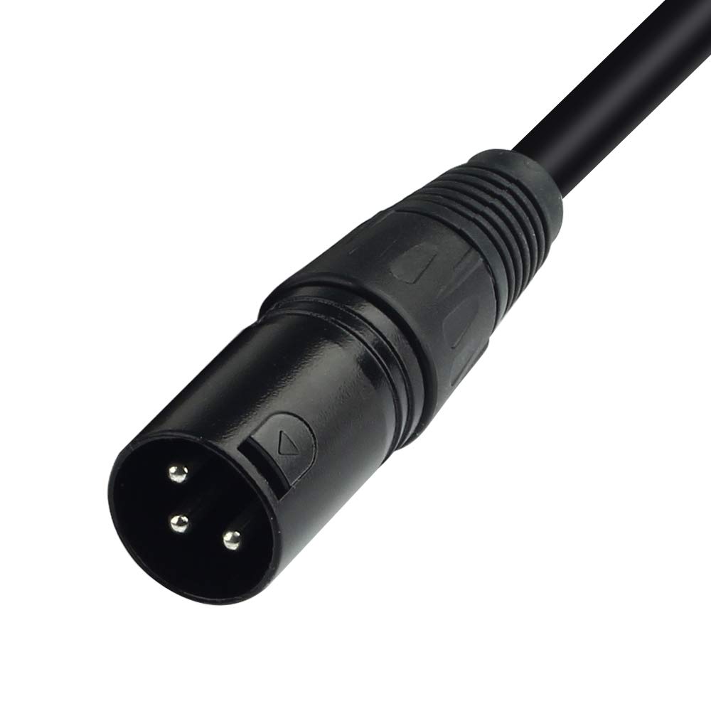 XLR Male 3 Pin to XLR Female 5 Pin DMX 512 Turnaround DMX Stage Light Cable by SiYear, XLR3M to XLR5F Adaptor Cable (12inch / 2Pack) - Image 5