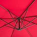 Sundale Outdoor 10 Feet Aluminum Offset Patio Umbrella with Crank and Cross Bar Set, Cantilever Umbrella for Deck, Garden, Backyard, 8 Steel Ribs, 100% Polyester Canopy Shade (Red)