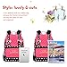 Vbiger Casual School Bag Children School Backpacks for Teen Girls Pink-black)