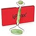 Jade Roller for Face Massager Anti Aging Facial Therapy - 100% Natural Jade Stone - Double Neck Healing Slimming Massage - Gift Box Included - By iPhax