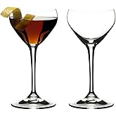 Riedel Drink Specific Glassware, Nick & Nora Cocktail Glass, 4oz, Old-Fashioned Stemmed Cocktail Glasses, Martini, Manhattan, Set of 2