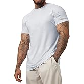 JVVOO Mens Casual T Shirt Quick Dry Moisture Wicking Regular Fit Gym Workout Athletic Tee Shirts, Available in Big & Tall