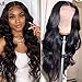ISEE Hair 180% Density 10A Brazilian Body Wave Lace Front Wigs Human Hair Glueless Lace Front Human Hair Wigs For Women Black Pre Plucked Unprocessed Virgin Brazilian Hair Wig (24'')